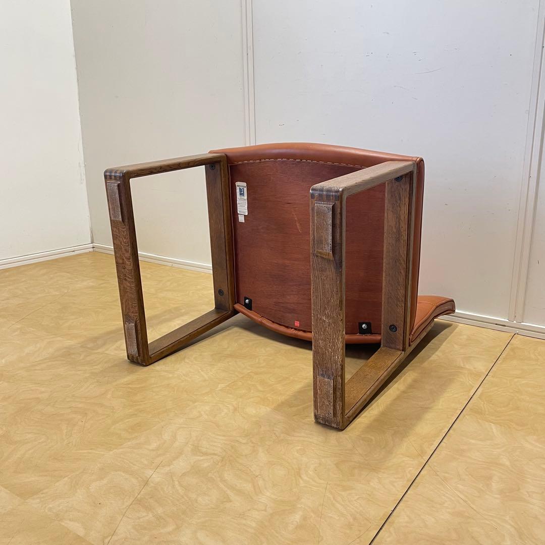 カンディハウス ボルス④ 本革チェア レザー椅子 ソファ 旭川家具 北欧スタイル