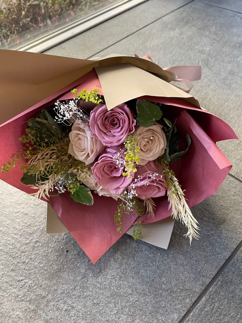 プリザーブドフラワーの花束
