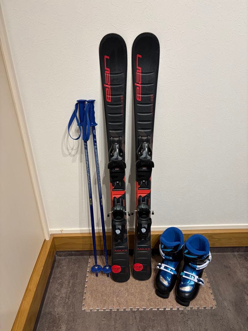 ★男の子用 4点セット メンテナンス.HOTWAX済★ head atomic