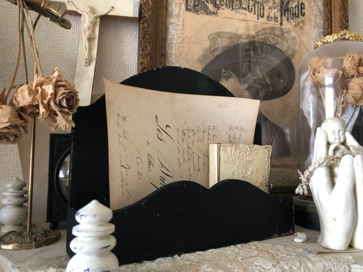 ノアールブラック シャビー ペイント レター ラック ハゲ