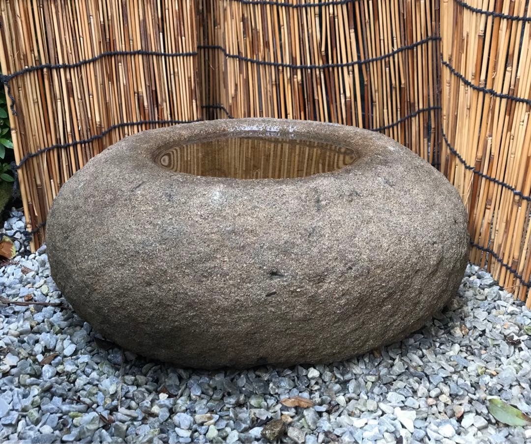 更に値下げ中【天然自然石・蹲・水鉢・手水鉢】庭石オブジェ箱庭苔玉苔石バードバス