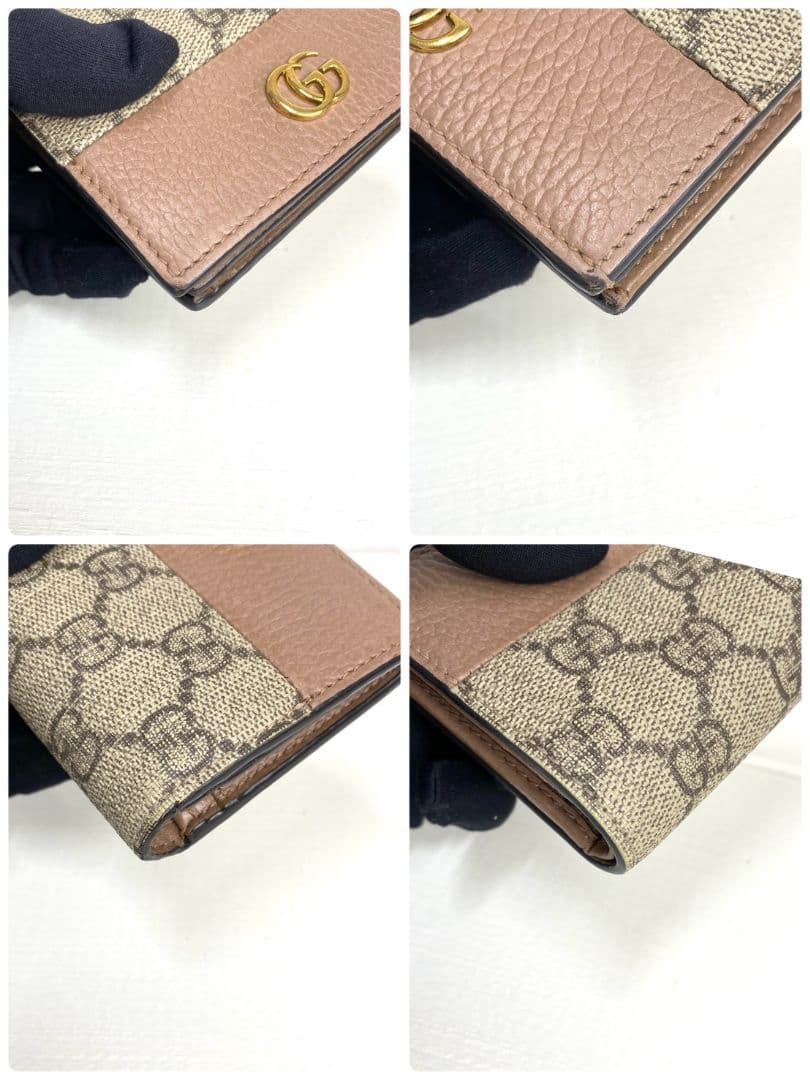現行美品✨ GUCCI 二つ折り 財布 マーモント GGスプリーム 限定