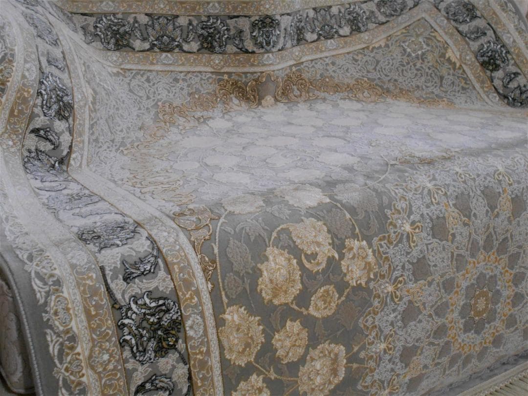 最後の１枚！立体柄、本場イラン産 絨毯 ！150×225cm-202621