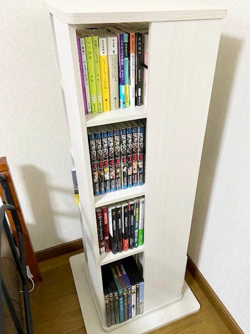 回転ラック アイリスオーヤマ 本棚 回転 コミックラック ラック 棚 漫画 小説
