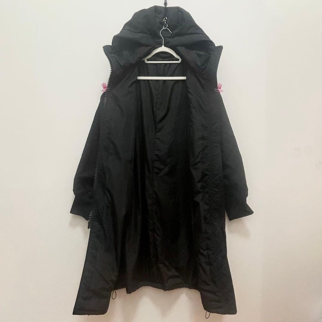 美品 antiqua アンティカ ブラック 中綿 ロングコート 冬