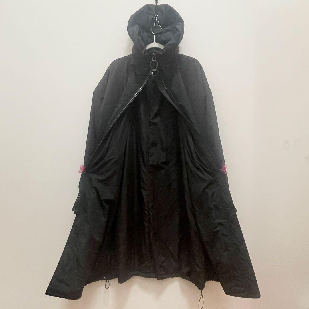 美品 antiqua アンティカ ブラック 中綿 ロングコート 冬