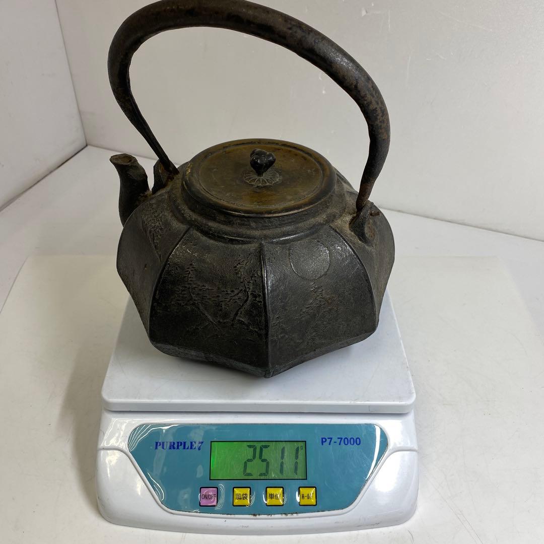 龍文堂 八面取 鉄瓶 高さ約25cm 重さ2511g タルサ