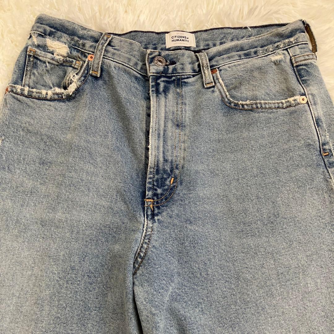 CITIZENS OF HUMANITY デニム 27 ワイドバギー ダメージ