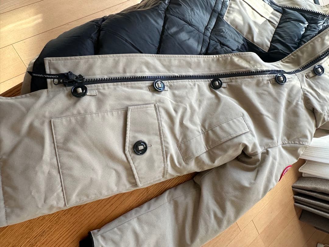 ☺︎KSRN☺︎ 美品 カナダグース ファー付きダウン ブロンテ ベージュ
