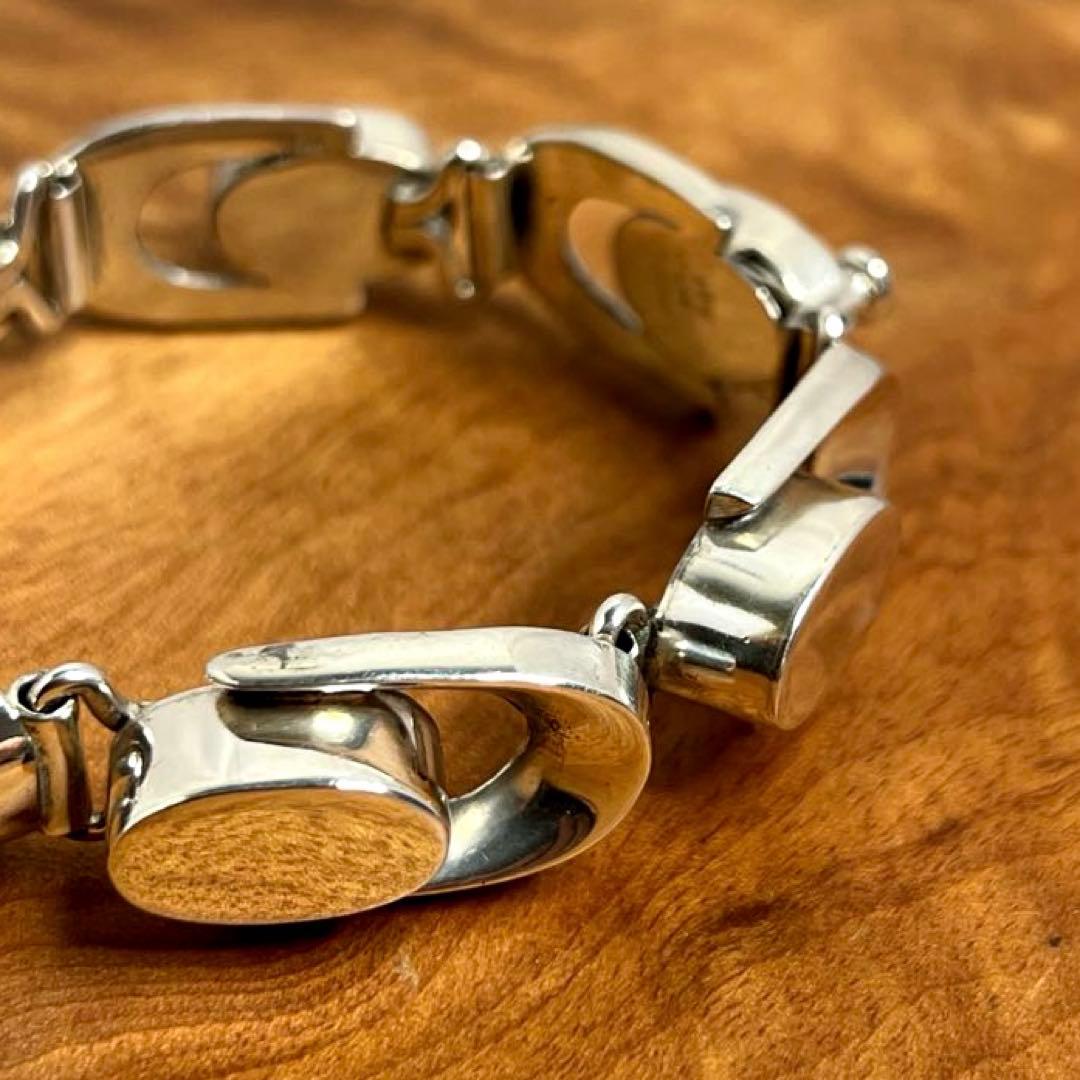 メキシコ ヴィンテージ シルバー モダン ヘビーブレスレット MEXICO925