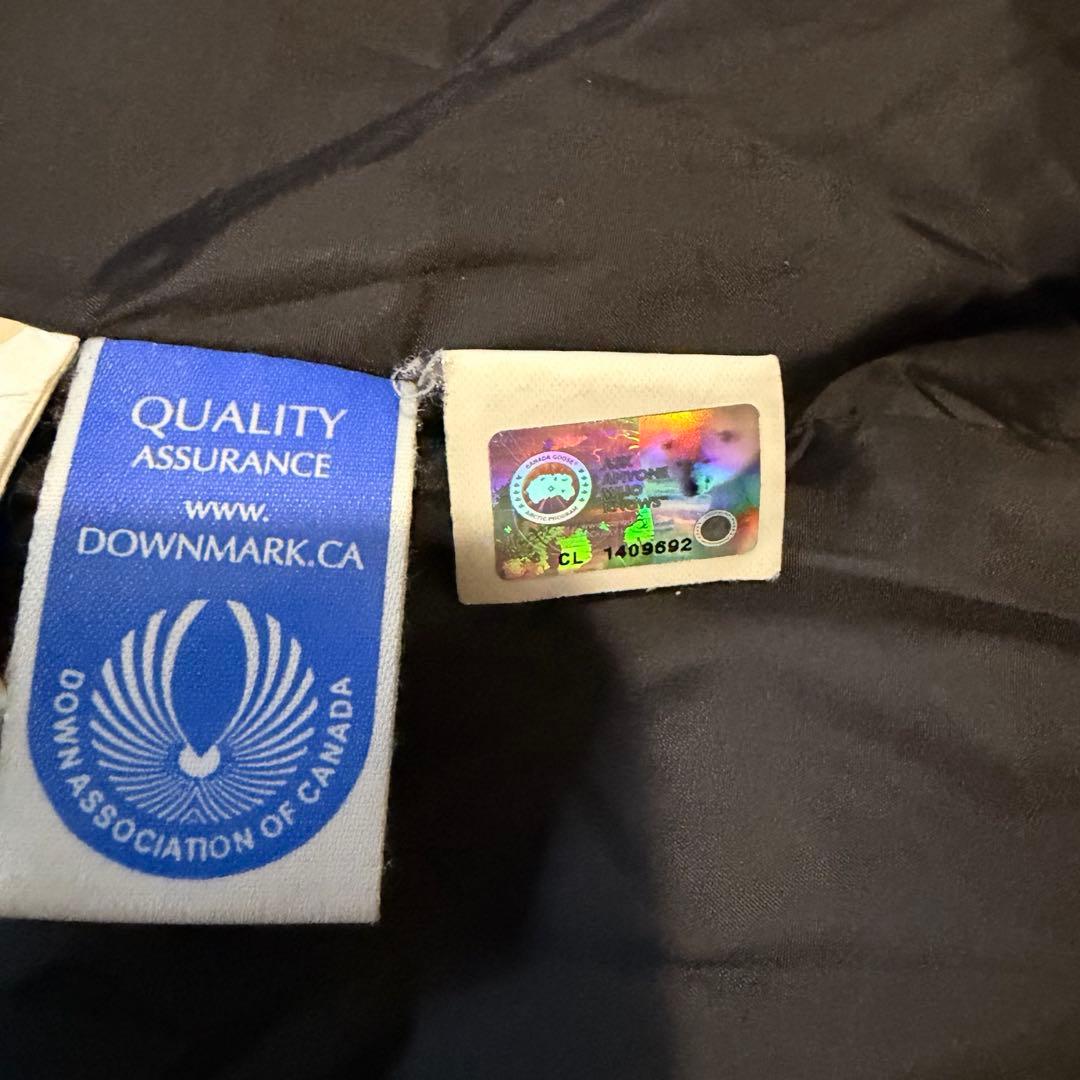 美品　カナダグース ダウンコート S カーキ コヨーテファー カナダ製 正規品