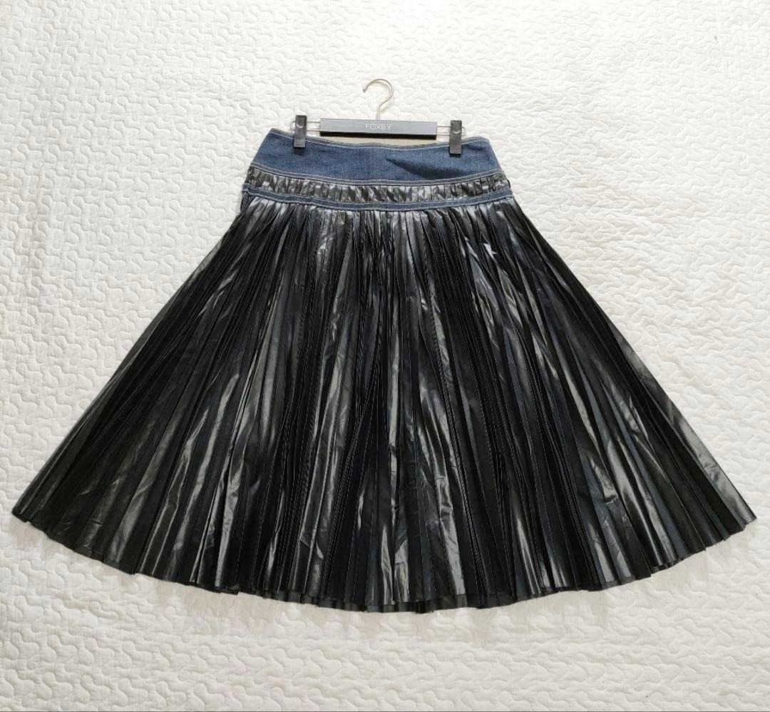 ISSEY MIYAKE　イッセイミヤケ　デニムプリーツスカート