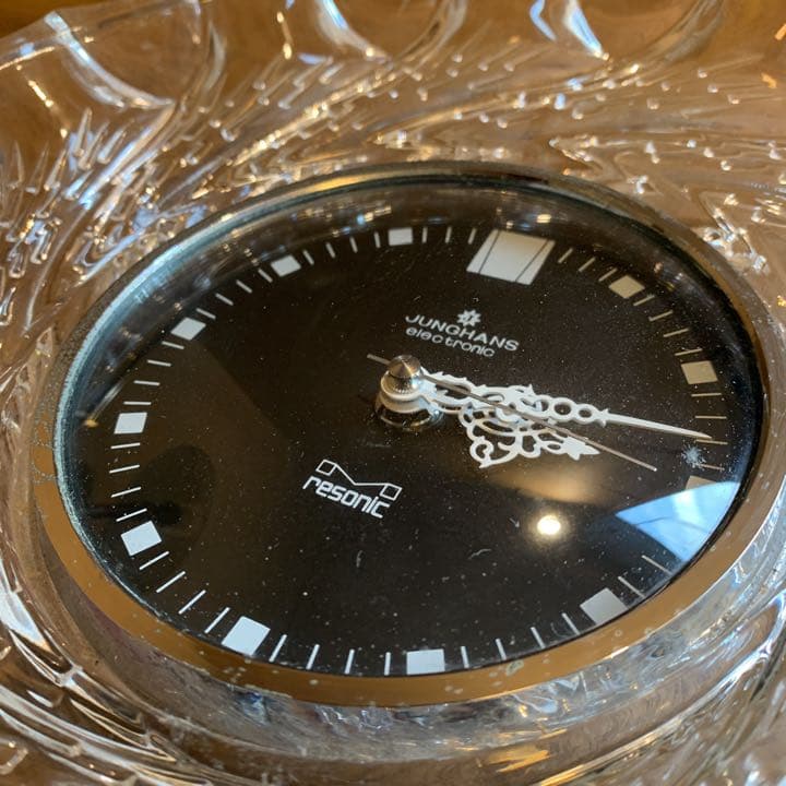 昭和レトロ 当時物 ユンハンス JUNGHANS ガラス 掛時計 resonic