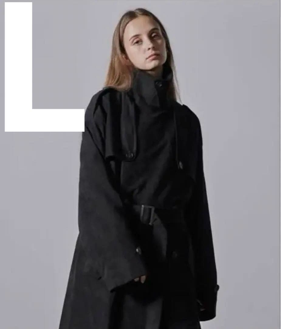 CLEL ダブルテックフェード トレンチコート ブラック