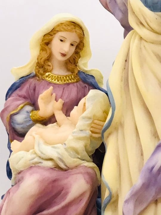 【希少美品】✞サンフランシスコミュージックボックス　幼子を抱くマリア様と守護天使