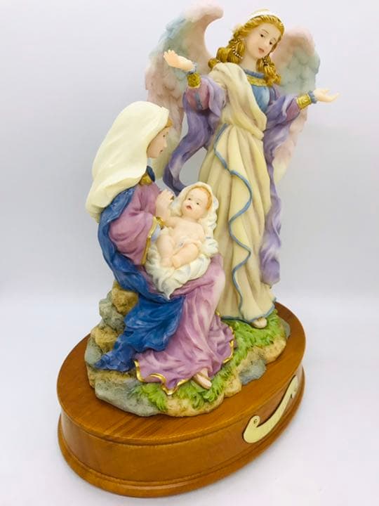 【希少美品】✞サンフランシスコミュージックボックス　幼子を抱くマリア様と守護天使