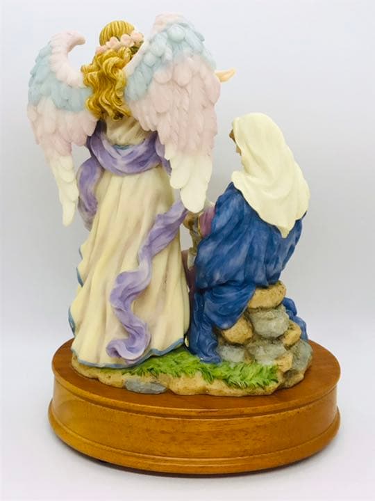 【希少美品】✞サンフランシスコミュージックボックス　幼子を抱くマリア様と守護天使