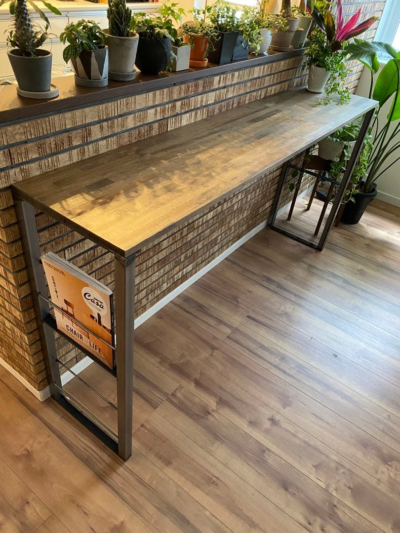 古材風☆ 横140cmGaud ガウディ☆カウンター　ハイテーブル