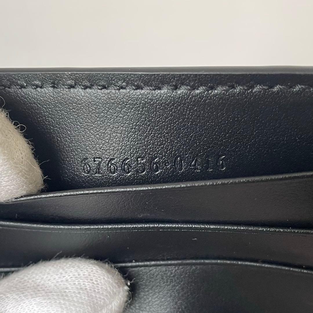 【未使用】グッチ マネークリップ GG エンボス レザー 黒 676656