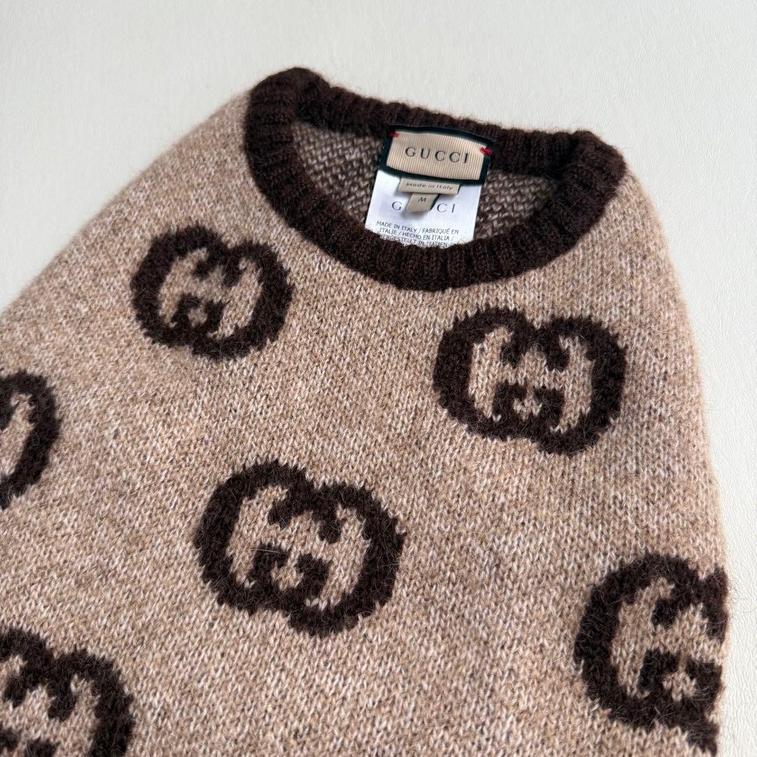 未使用級✨グッチ✨GUCCI✨インターロッキング　ペットセーター　ブラウン　M