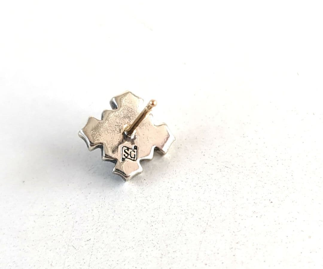 スタンリーゲス*スカルデザイン シルバー ピアス(片耳用)　K18