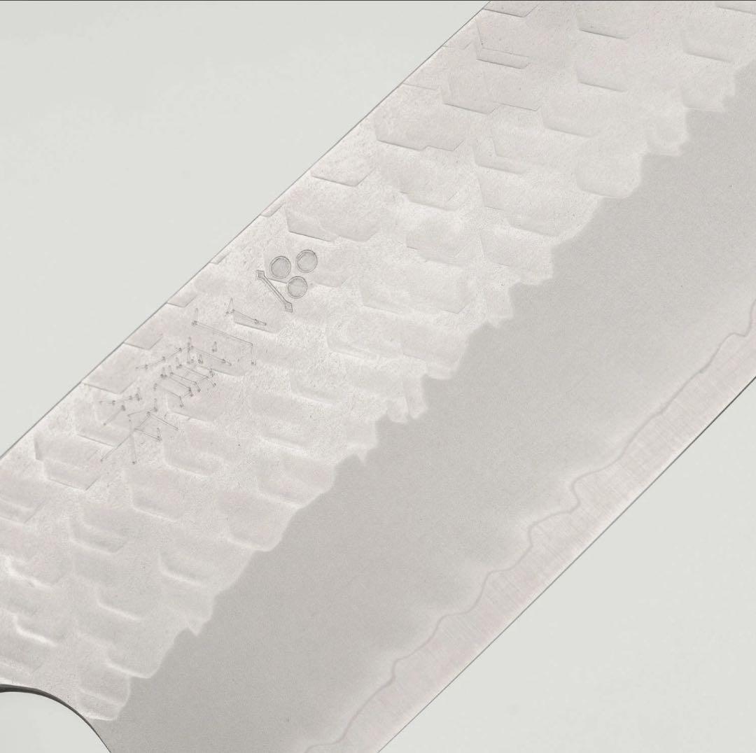 二唐刃物　槌目　研き　sg2 切付け牛刀　240mm