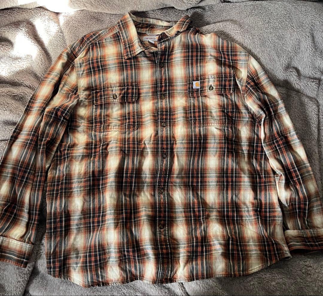 Carhartt チェック柄 2XL ネルシャツ　古着