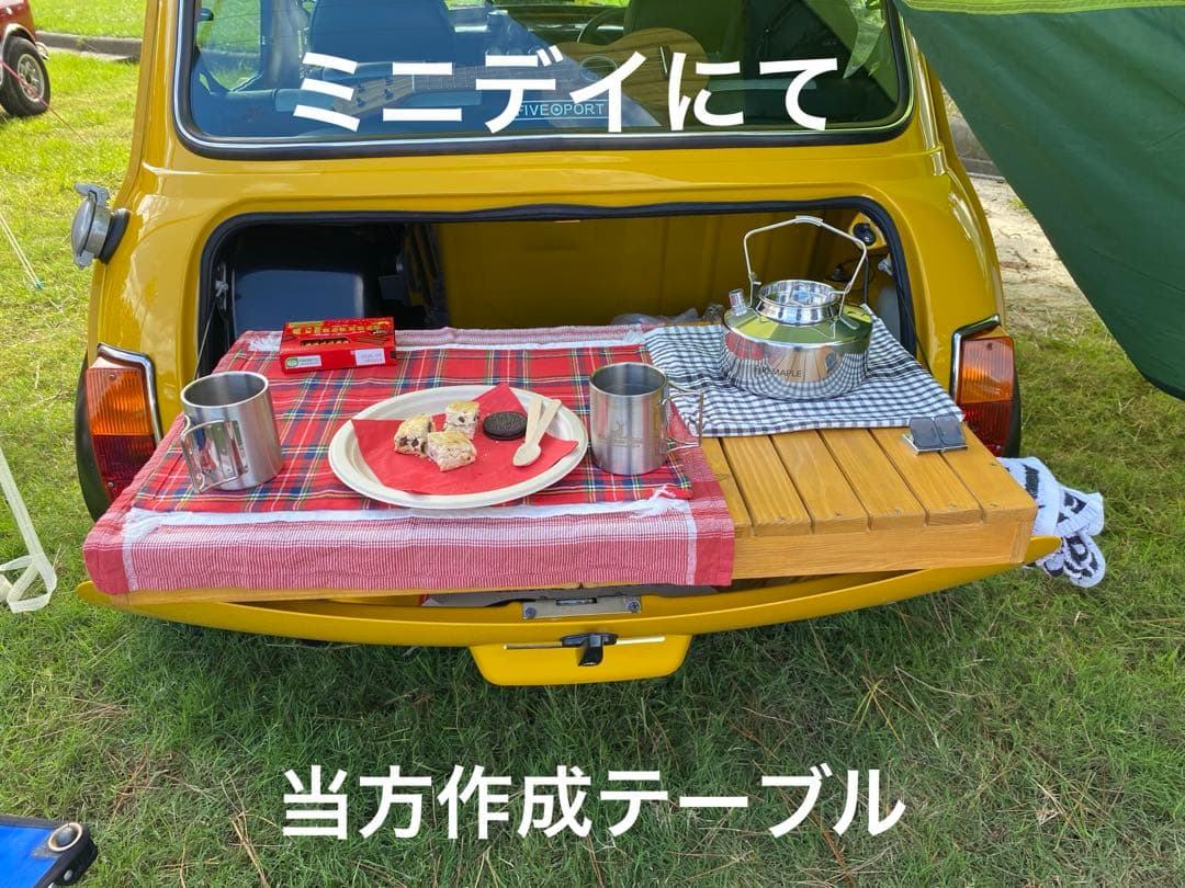 ローバーミニ　3wayトランクテーブル　メープル（オイルステイン）　手提げ7択