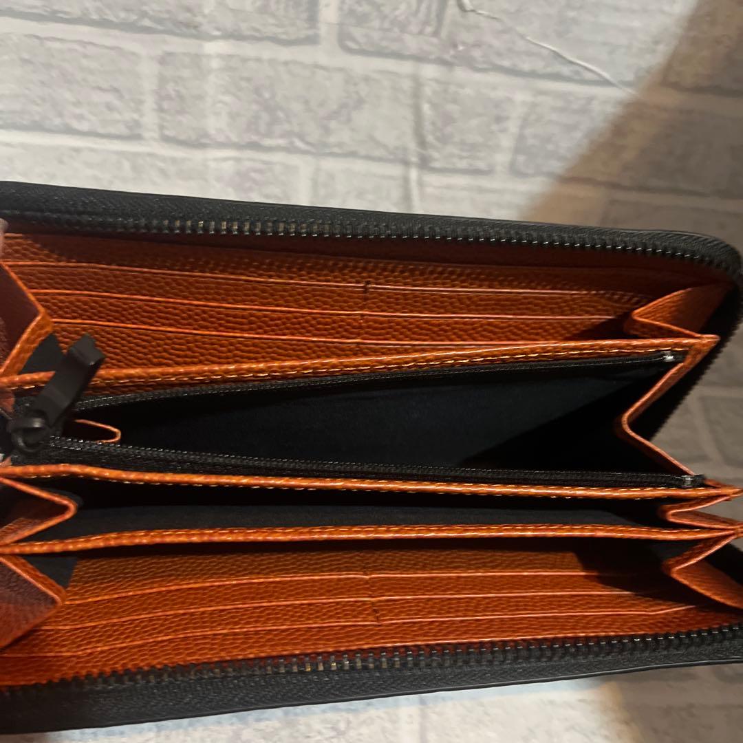 美品☆KINGZ 長財布 オレンジ　バスケットボール素材