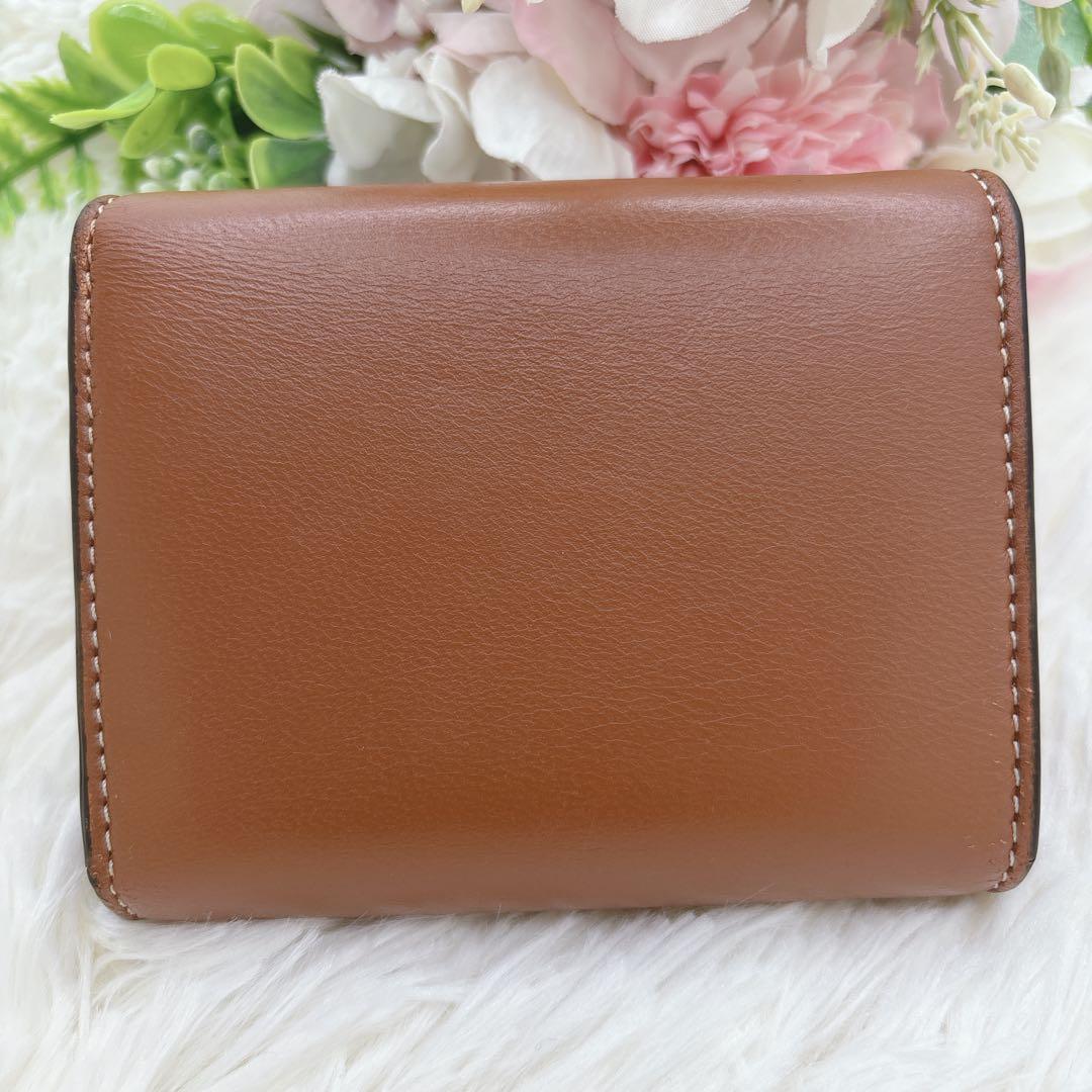 極美品✨CELINE トリオンフ スモールフラップウォレット 三つ折り ブラウン