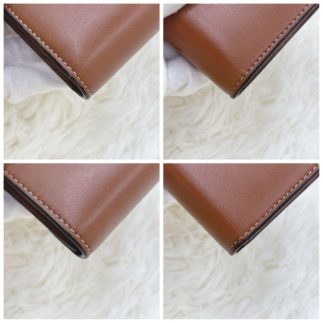 極美品✨CELINE トリオンフ スモールフラップウォレット 三つ折り ブラウン