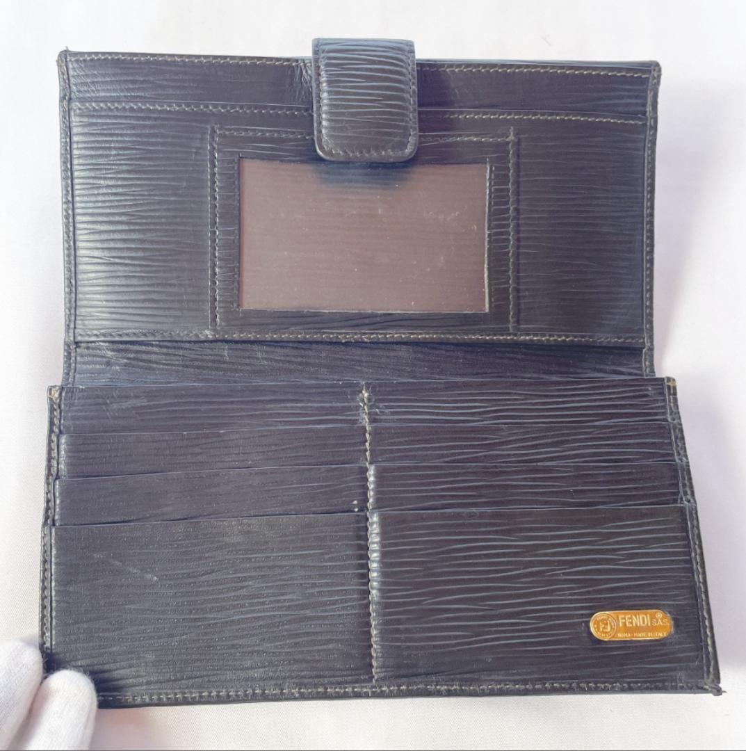 【FENDI（フェンディ）】ヴィンテージ ズッカ柄 フラップ長財布 FFロゴ