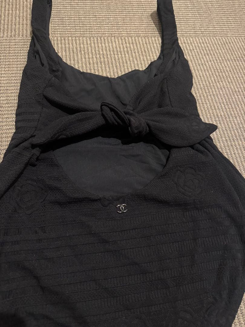 CHANEL カメリア　バックリボン　ワンピース　水着 42
