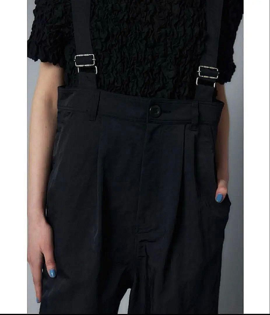 美品✨HeRIN.CYE ✨ハイウエストワイドサロペット　2024ss ブラック
