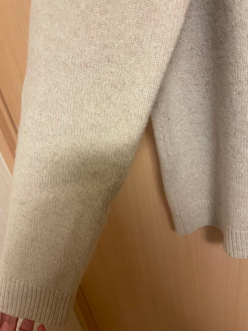 【2026SS セオリーリュクス】フードストール付きニット　カシミヤ混 M38