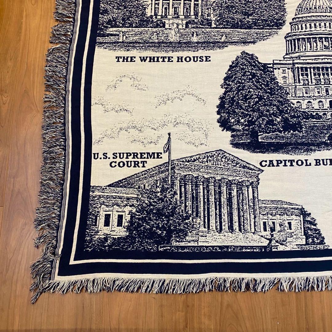 ワシントンD.C.ランドマーク柄　タペストリー　ラグ USA