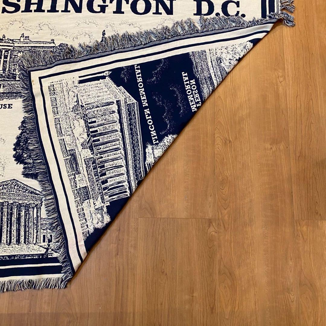 ワシントンD.C.ランドマーク柄　タペストリー　ラグ USA