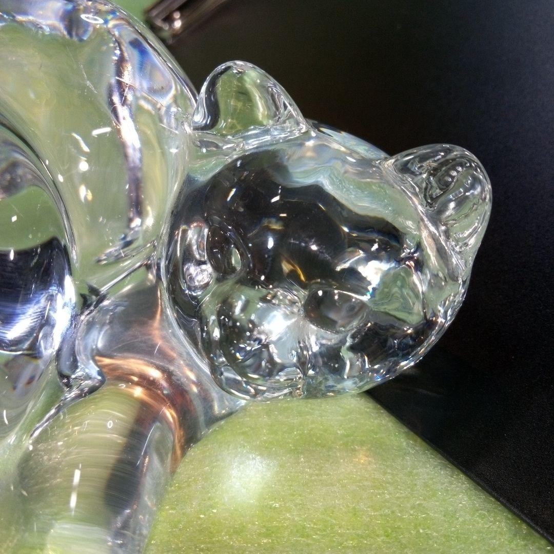 Hadeland　ハーデランド　猫の置物　クリスタルガラス？　※小傷多数有り