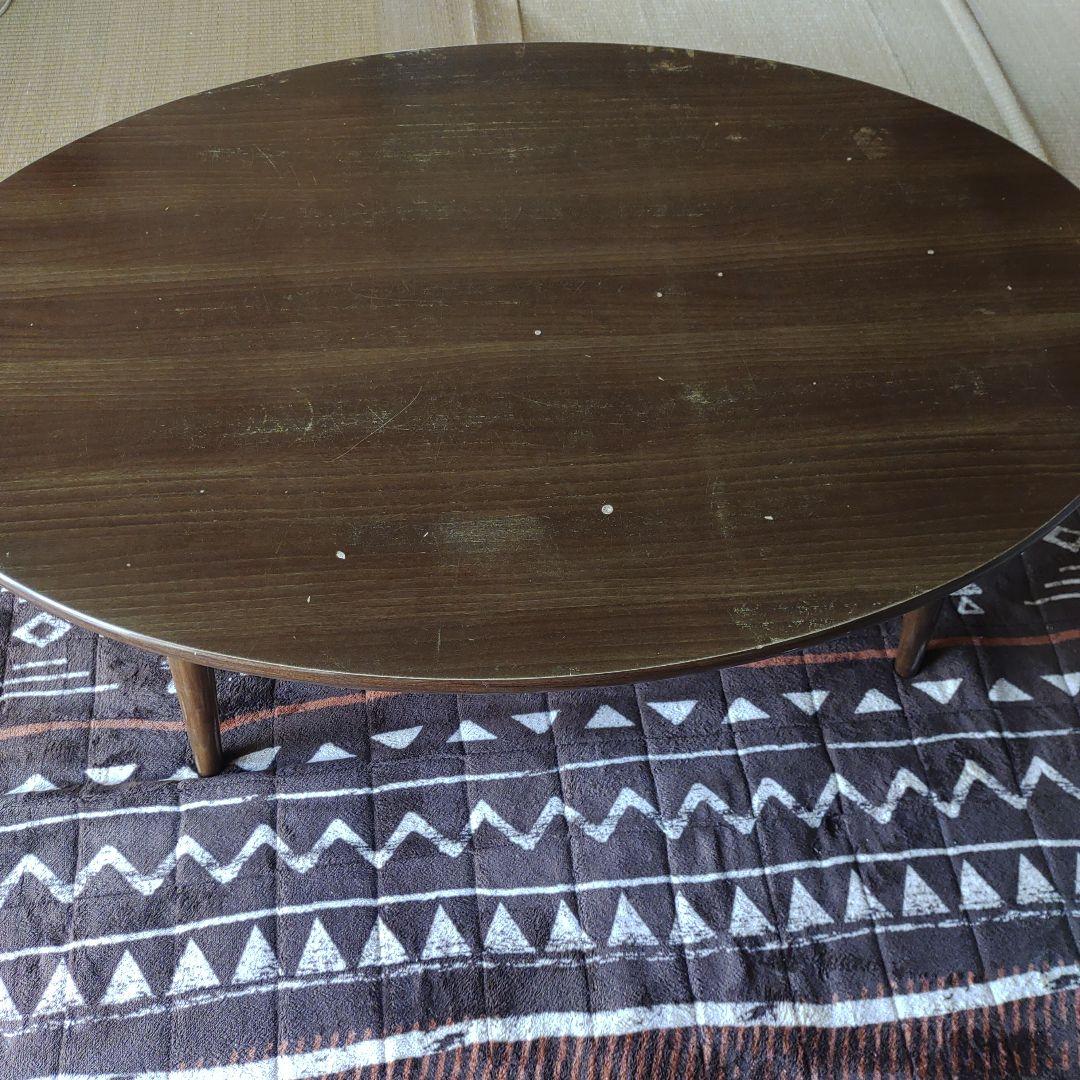 訳あり　実働　こたつ　ニトリ　楕円　テーブル　センターテーブル　オシャレ　丸足