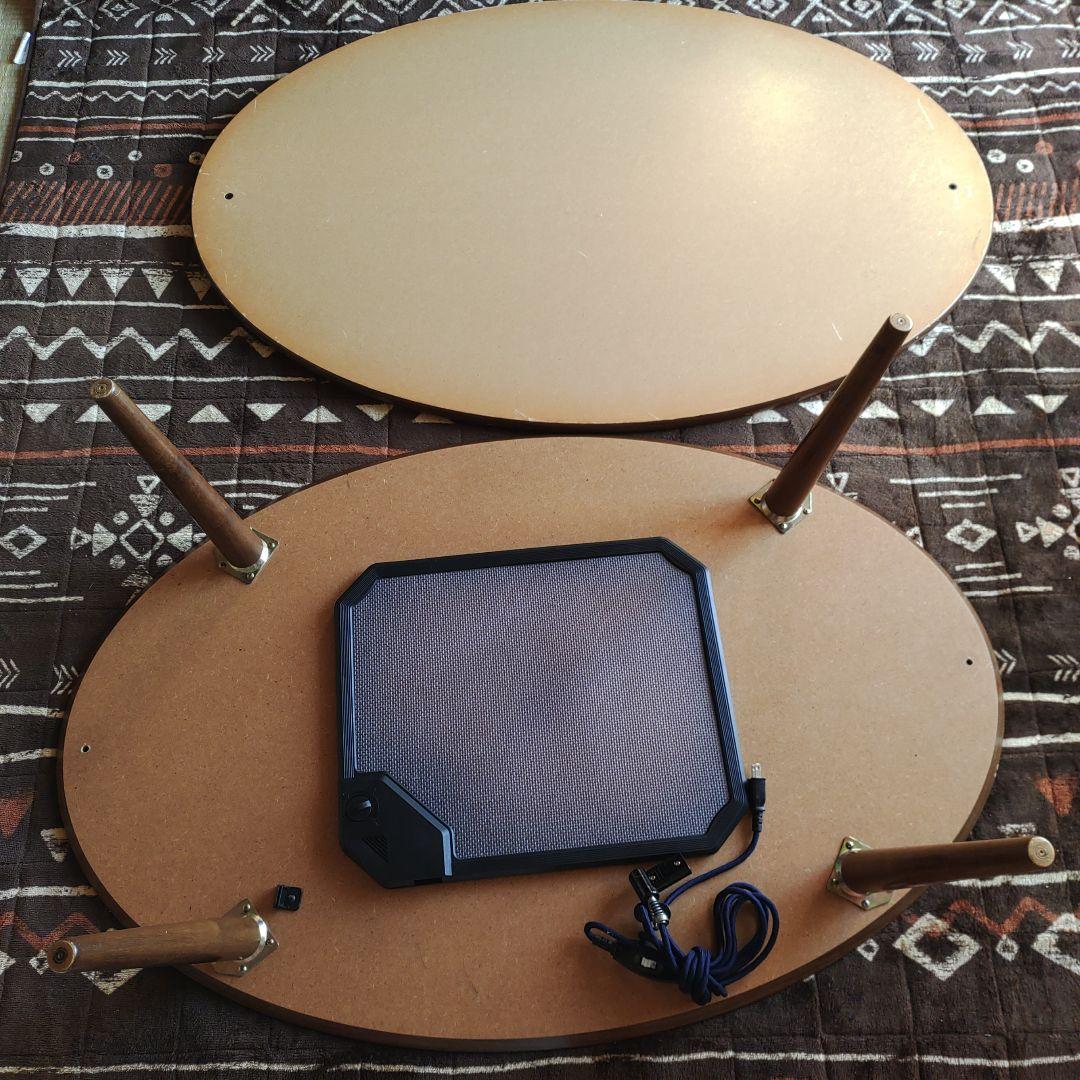 訳あり　実働　こたつ　ニトリ　楕円　テーブル　センターテーブル　オシャレ　丸足