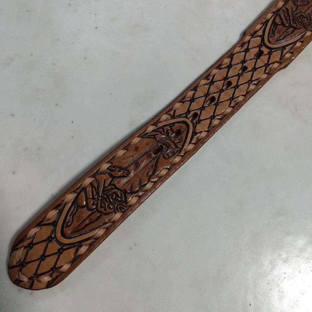 美品 Justin TOP GRAIN COWHIDE カウボーイ ベルト