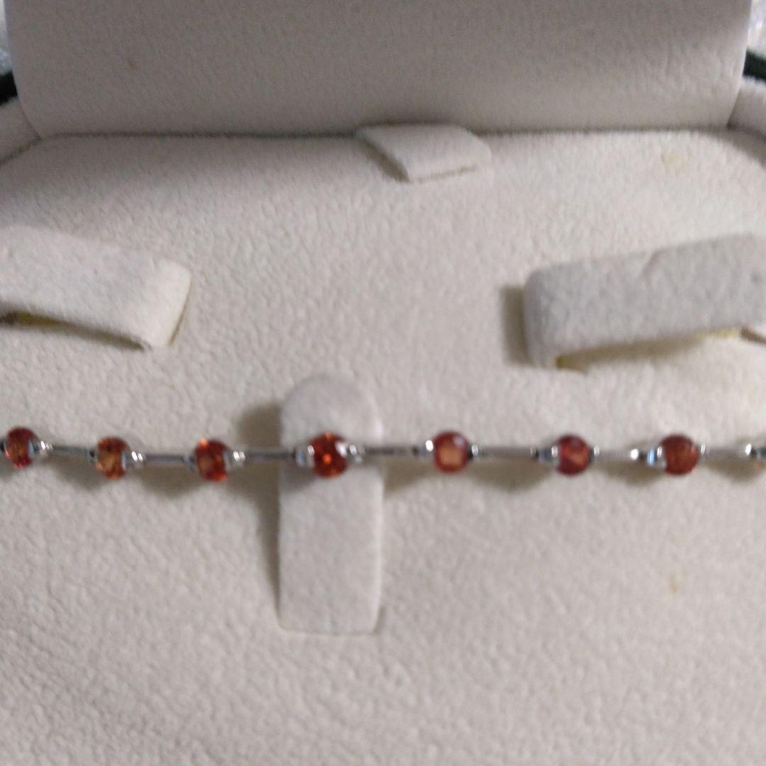 オレンジサファイアブレスレット