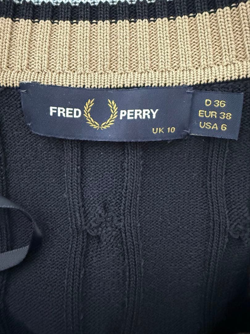 フレッドペリー　Bold Tipped Cable Knit Jumper
