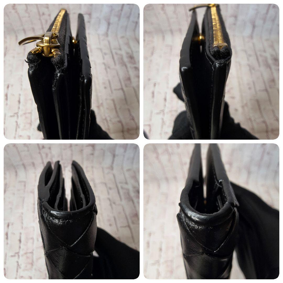 【現行／極美品】ボッテガヴェネタ イントレ二つ折り財布 スモール IC搭載／黒D