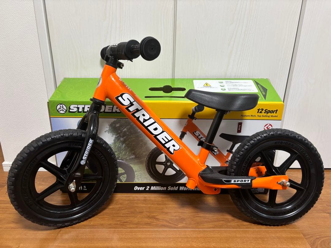 【美品】STRIDER 12 Sport バランスバイク オレンジ