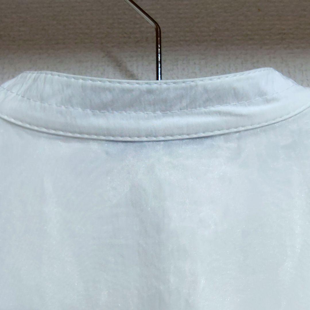 つばきゆ【美品】ヨンファ YONFA オーガンジーダブルシャツバンドカラー