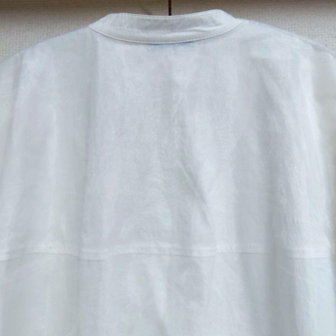 つばきゆ【美品】ヨンファ YONFA オーガンジーダブルシャツバンドカラー