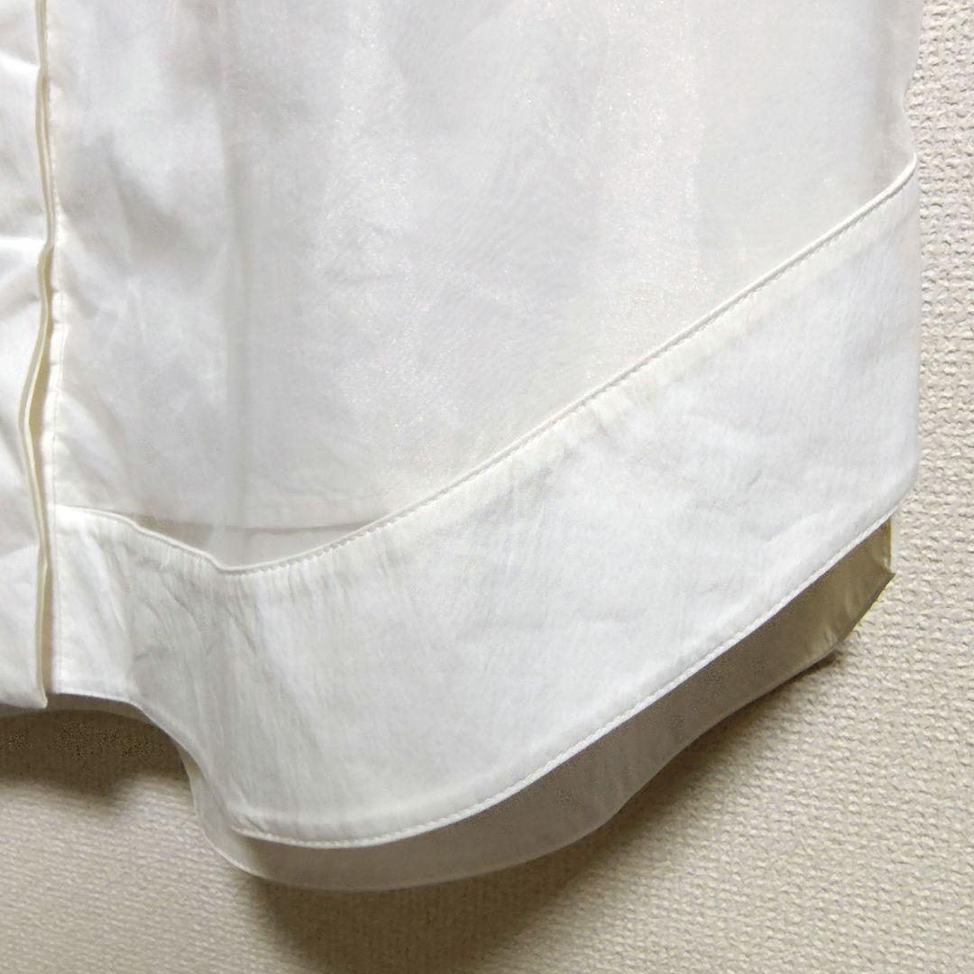 つばきゆ【美品】ヨンファ YONFA オーガンジーダブルシャツバンドカラー