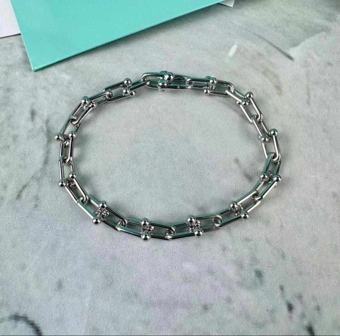【美品】Tiffany ハードウェア スモールリンクブレスレット