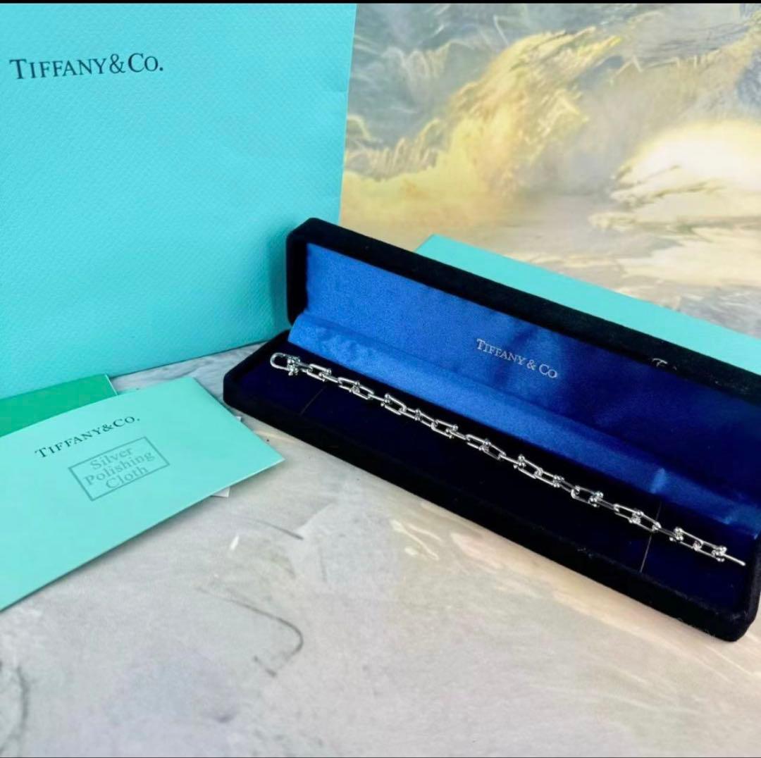【美品】Tiffany ハードウェア スモールリンクブレスレット